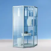 BST Eckglasvitrine 6-Eck abschließbar