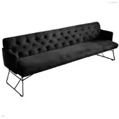 KAWOLA ESSZIMMERBANK CHARME Schwarz Velvet