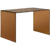 Vente-unique Schreibtisch – getöntes Sicherheitsglas – Braun – ELSTRON