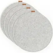 Miqio 4 er Set Sitzkissen 4 Sitzauflage mit Antirutschnoppen Ø 35 cm