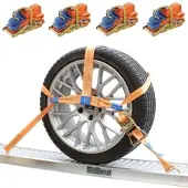 TRUTZHOLM 4x Auto Spanngurt Verzurrsystem Radsicherung PKW KFZ Zurrgurt für Amazon