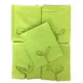 EXKLUSIV HEIMTEXTIL Handtuch mit Nasenschlitz für Massageliege 5 Stück Apfelgrün