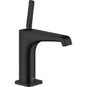 Hansgrohe AXOR Citterio E Einhebel Waschtischmischer 125 ohne Zugstange-Ablaufgarnitur, 36101670, Farbe: Mattschwarz