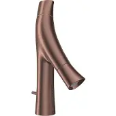 Hansgrohe 2-Griff-Waschtischmischer AXOR STARCK ORGANIC 80 DN 15 m ZAG G 1 1/4 brushed red gold mit Zugstangen-Ablaufgarnitur G 1 1/4 brushed red gold