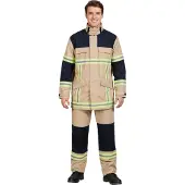 Maskworld Feuerwehr Kostüm für Erwachsene sandfarben