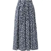 More & more Baumwollrock mit Tupfenprint in marine/white | Gr.: 40