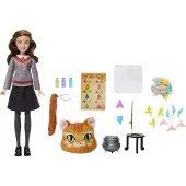 Mattel Harry Potter Spielset mit Vielsaft-Trank Hermine Granger-Puppe, vom Film inspiriertes Outfit, 13 Zubehörteile und Brausebomben, Modepuppe, Weiblich, 6 Jahr(e), Mädchen, 265 mm, Mehrfarbig