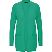 Goldner Kurzgröße: Elegante Strickjacke mit Kaschmir in grün | Gr.: 21