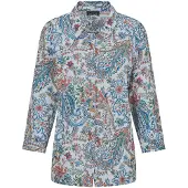 Goldner Kurzgröße: Druckbluse mit Paisley-Muster in bunt / gemustert | Gr.: 23