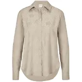 MADELEINE Hemdbluse "Hemdbluse Jacquardbluse mit zartem Muster", Damen, Gr. 34, weiß (berber), Obermaterial: 100% Viskose CV., Modern, figurumspielend, Blusen Hemdbluse, Jaquardmuster