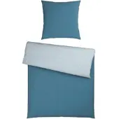 Momax Bettwäsche Chambray Stripes Blau/Weiß ca. 135x200cm