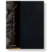 Dommelin Spannbettlaken Schwarz (Satin 300TC)-160 x 220 cm