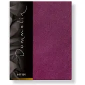 Dommelin Spannbettlaken Aubergine (Satin 300TC)-200 x 200 cm