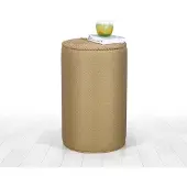 Atelier Del Sofa | Hocker Filika goldfarben Leinen 31x52x31 cm | NADUVI
