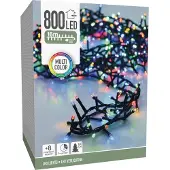 PerfectLED LED-Clusterlichterkette, 800 LEDs, bunt, 230 V, grün, Innen/Außen, 19 m, Timer