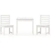 vidaXL 3-tlg. Garten-Bistro-Set Weiß Massivholz Kiefer