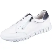 Waldlaufer Schnürhalbschuhe bequem in weiss/weiss kombi, Gr. 7.5