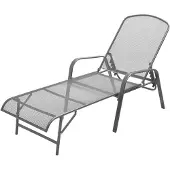 vidaXL Sonnenliege, Gartenliege, Wellnessliege, Stahl Anthrazit - Liegestuhl CC26192
