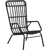 vidaXL "2026 Promotion" Gartenstuhl Poly Rattan Schwarz - Gartenstühle CC26687