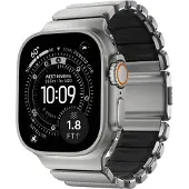 Nomad Stratos Armband für Apple Watch | 44/45/46/49 mm - Black / Natural Titanium