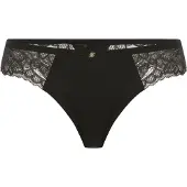 BOSS Tanga "BLOSSOM" aus Spitze mit plissiertem Mesh und goldenem Anhänger