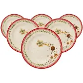 Villeroy & Boch Frühstücksteller "Frühstücksteller Winter Bakery Delight ø 21,5 cm 6er Set bunt"