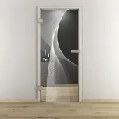 NOVADOORS Glasdrehtür »NOVA 634«, glänzend - transparent