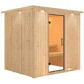 Karibu Sauna »Rakvere«, für 3 Personen, ohne Ofen - beige