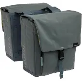 New Looxs Doppelte Fahrradtasche Tulum 32 Liter 35 x 17 x 37 cm (2x) - grau/grün
