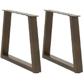 vidaXL Couchtischbeine V-Form 2 Stück Naturstahl 50x(42-43,3) cm Stahl