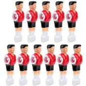 Sportime Kickerfigur "Stürmer", Rot-Schwarz, 11er Team inkl. Schrauben und Muttern