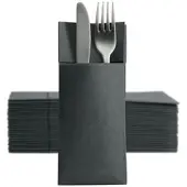 Ornamensa Softpoint 1250 Besteckservietten Bestecktaschen schwarz