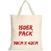 TEXXILLA Baumwolltasche Mehrpack Classic mit zwei kurzen Henkeln, Natur, natur