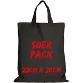 TEXXILLA Apothekertasche Mehrpack mit zwei kurzen Henkeln, Schwarz, schwarz