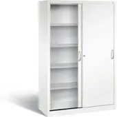 C+P Schiebetürenschrank Acurado, H1950xB1200xT500mm, Front Verkehrsweiß, Korpus Verkehrsweiß (2050-00)