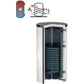 Flamco Standspeicher Duo 2000 l, weiß, mit EPS-Isolierung