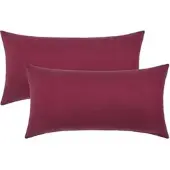 NatureMark Kissenbezug Jersey, bordeaux rot, aus Baumwolle, 40x60 cm, 2 Stück