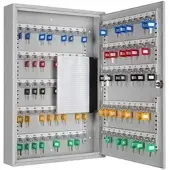 Format Schlüsselschrank S 100, B 300 x T 80 x H 450 mm, bis zu 100 Schlüssel, lichtgrau