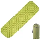 Semptec Ultraleichte Outdoor-Luftmatratze mit Tasche, schnell aufblasbar, grün