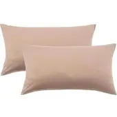 NatureMark Kissenbezug Jersey, Sand/beige, aus Baumwolle, 40x80 cm, 2 Stück