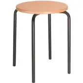 Lotz Sitzhocker 3250.02, bis 110 kg, Holz, braun, 35 x 50 cm