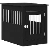 vidaXL Hundebox-Möbel Schwarze Eiche 55 x 80 x 68 cm Holzwerkstoff