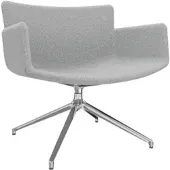 Fm Büromöbel Lounge-Sessel »Lodus« mit 4-Sterndrehfuß mit Armlehnen grau, 86x42x72 cm