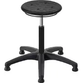 MeyChair Drehhocker A1S-TG-PUA1-PW, 10013, PU-Schaum, mit Bodengleitern, schwarz