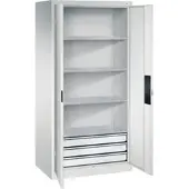C+P Schwerlastschrank mit Schubladen Acurado, 1950x930x600mm, 7035/7035