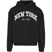 Mister tee New York Collage Fluffy Kapuzenpullover
