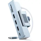 Satechi USB-C Clamp Hub, Kabelgebunden, USB 3.2 Gen 2 (3.1 Gen 2) Type-C, Blau, MicroSD (TransFlash), SD, 116,8 mm, 40,6 mm