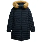 Superdry für Damen. W5011999A Fuji Kunstpelzmantel navy (M), Lässig, Polyester, Marine