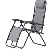 Ebuy24 (2er Set) Vulcano Liegestuhl grau.