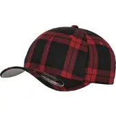 Flexfit Tartan Plaid Cap, black / red, S/M
